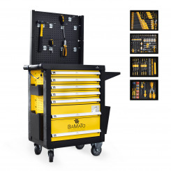 BAMATO Premium Werkstattwagen WORK-550 mit 348-tlg CrV Werkzeugset 