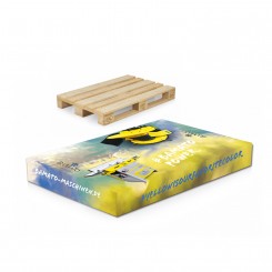 BAMATO Palettenhusse mit hochwertigem Textildruck auf Dekostoff (Motiv 3) 