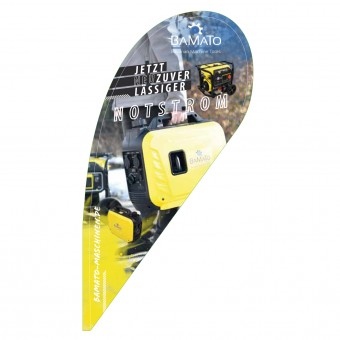 BAMATO Beach Flag "Tropenform" mit hochwertigem Direktdruck (Motiv 2) 