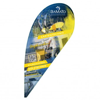 BAMATO Beach Flag "Tropenform" mit hochwertigem Direktdruck (Motiv 3) 
