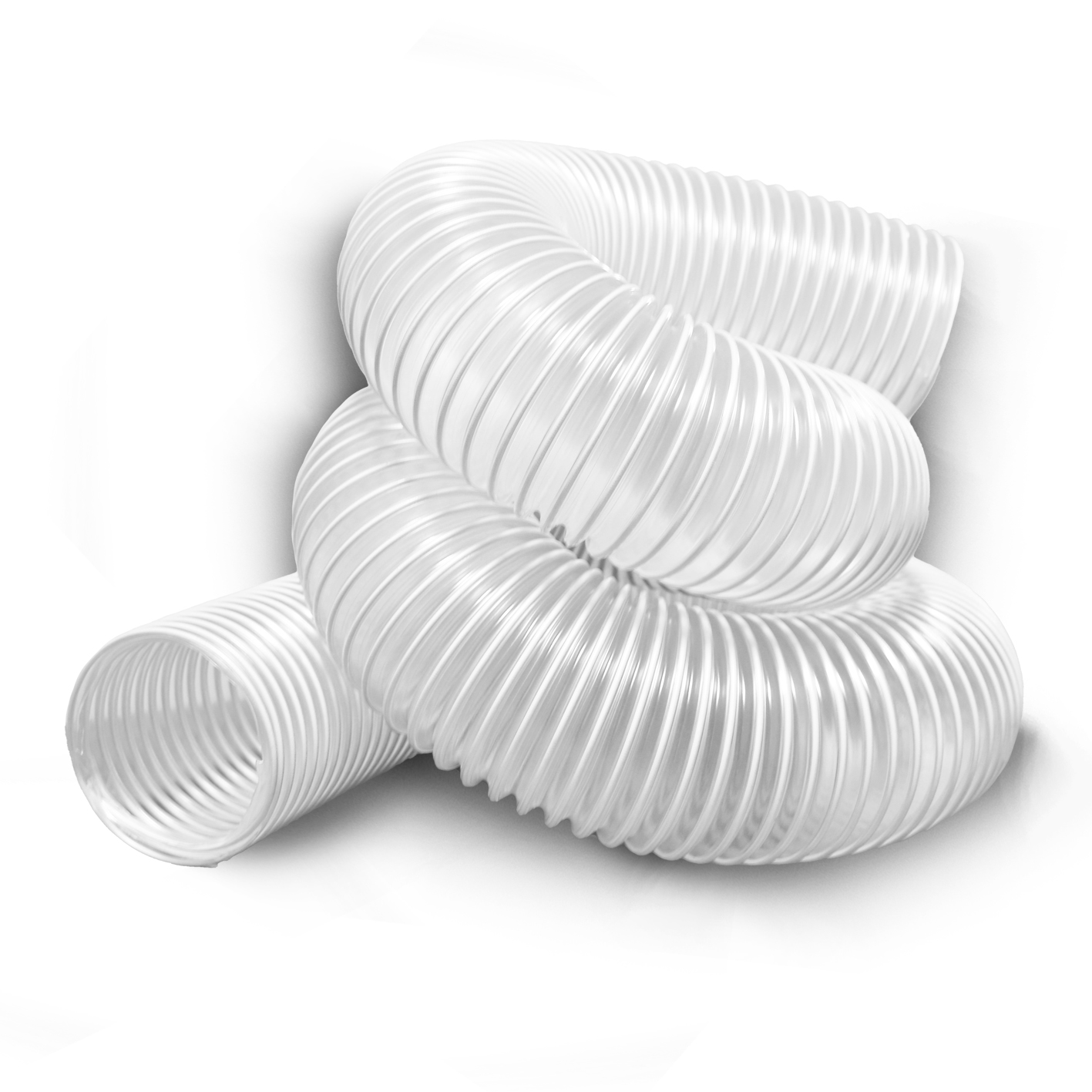Absaugschlauch Transparent 80 Mm Durchmesser, 10 M Lang – Für Absauganlagen, Aus Weich-PVC