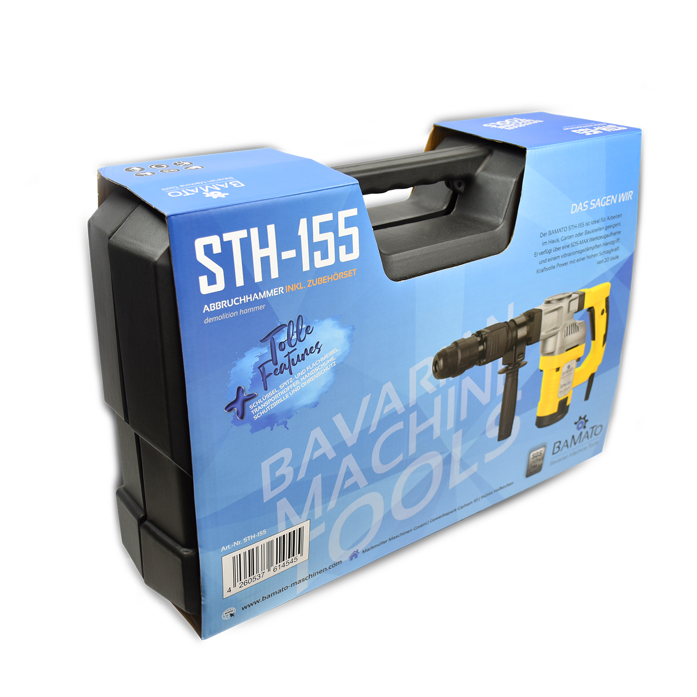 BAMATO | BAMATO Stemmhammer / Abbruchhammer STH-155 mit 7-tlg ...